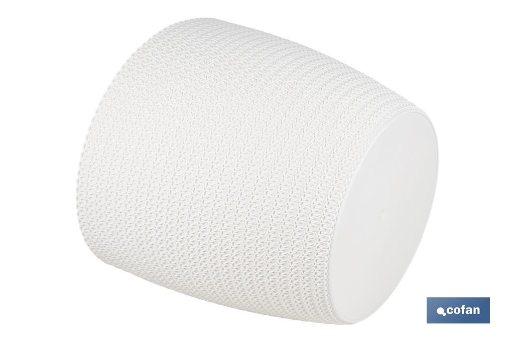 MACETA O MACETERO TRENZADA COLOR BEIGE PP Ø 215 X 185 MM 5,2 L