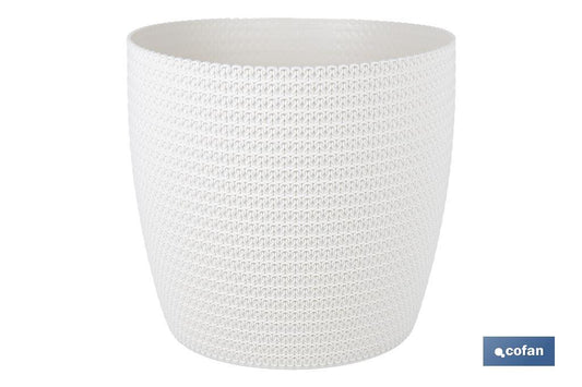 MACETA O MACETERO TRENZADA COLOR BEIGE PP Ø 306 X 262 MM 15,6 L