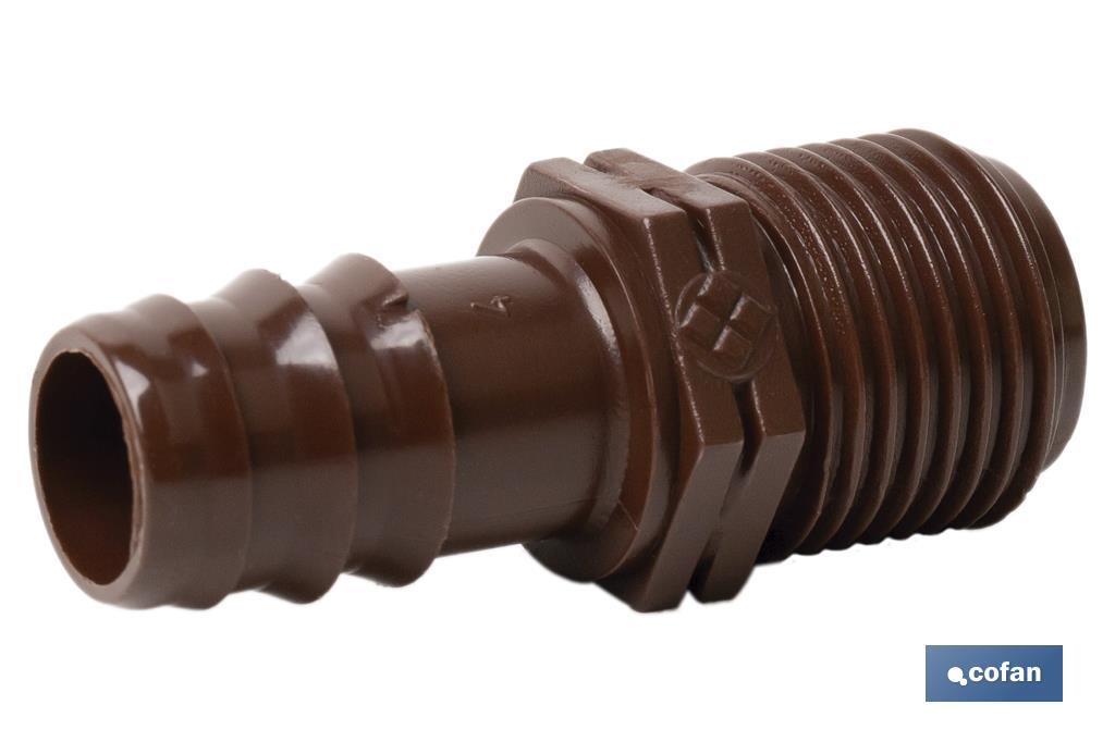 ENLACE MIXTO Ø16MM-1/2 (MARRÓN-MAX SEGUR.)