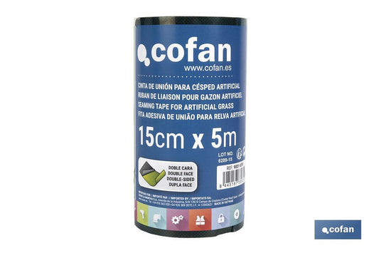 CINTA DE UNIÓN PARA CÉSPED ARTIFICIAL DOBLE CARA 15 CM X 5 M VERDE