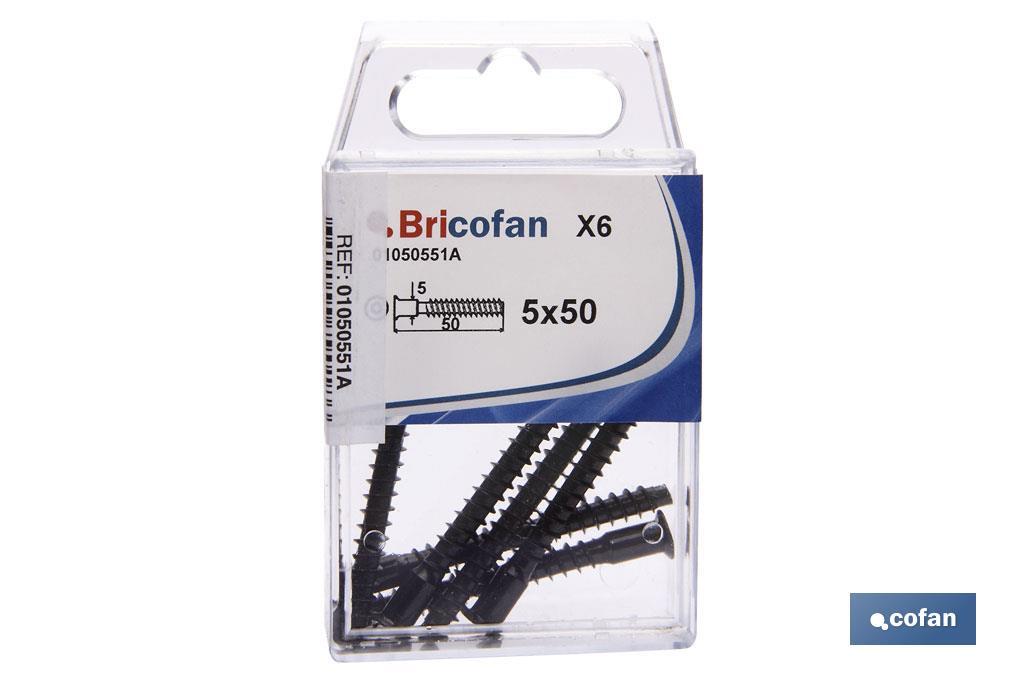 BL 6 UDS TORNILLO ENSAMBLAR ZINCADO 5 X 50