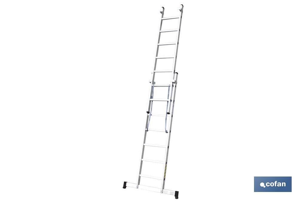 ESCALERA ALUMINIO DOBLE 11 PELDAÑOS 3,00 + 3,00 M