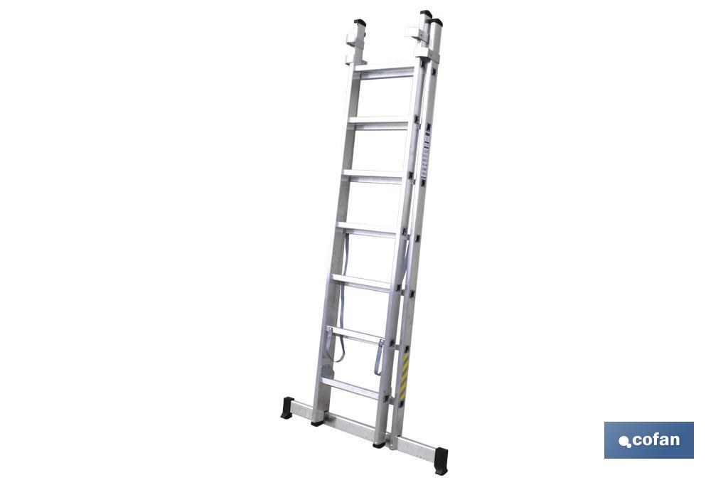 ESCALERA ALUMINIO DOBLE 11 PELDAÑOS 3,00 + 3,00 M