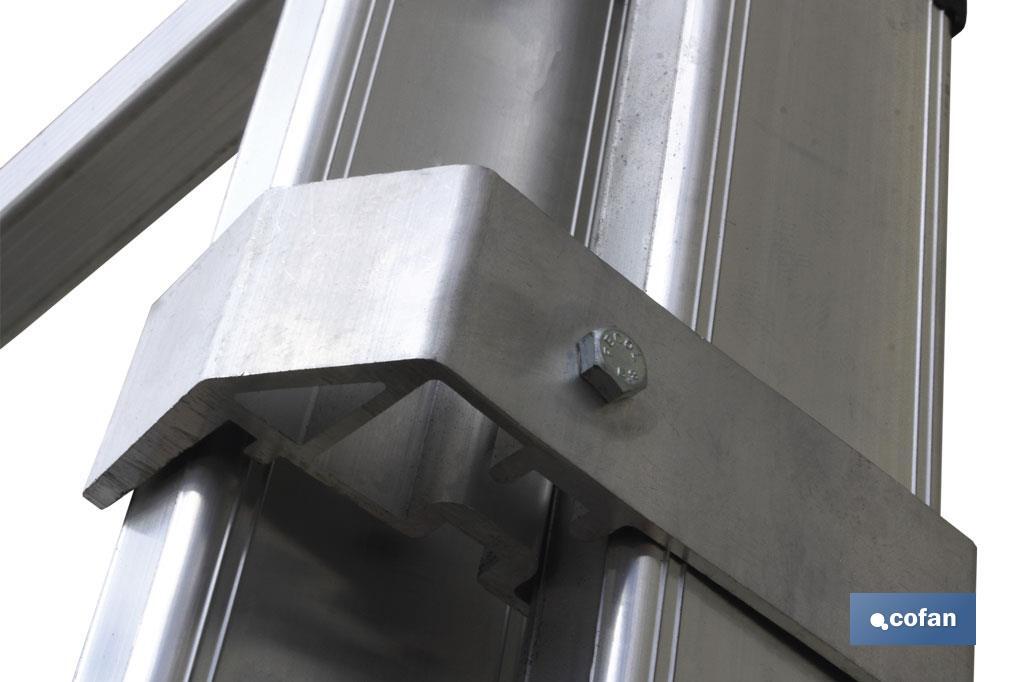 ESCALERA ALUMINIO DOBLE 9 PELDAÑOS 2,50 + 2,50 M