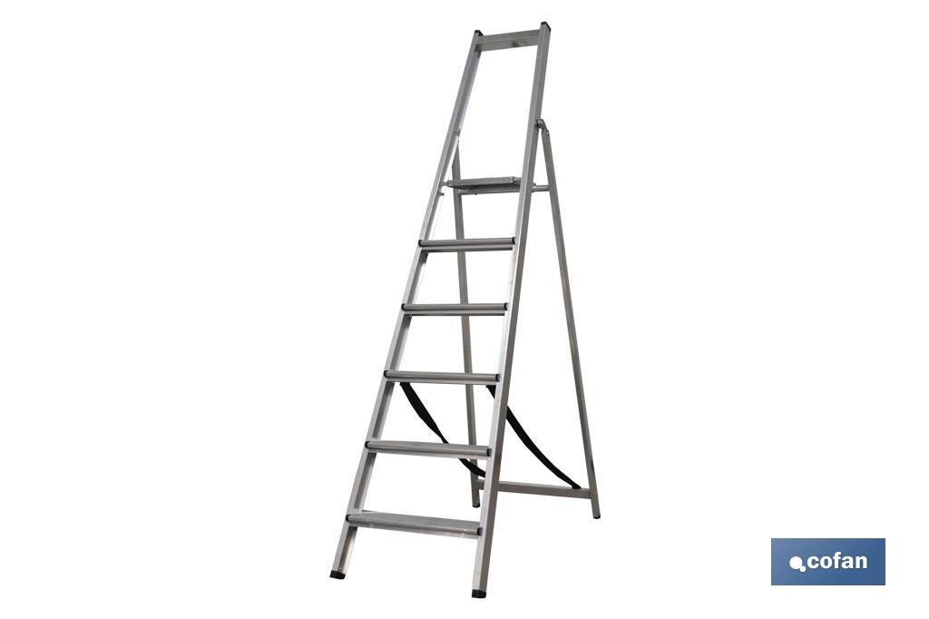 ESCALERA ALUMINIO SOLDADA 7 PELDAÑOS - REFORZADA