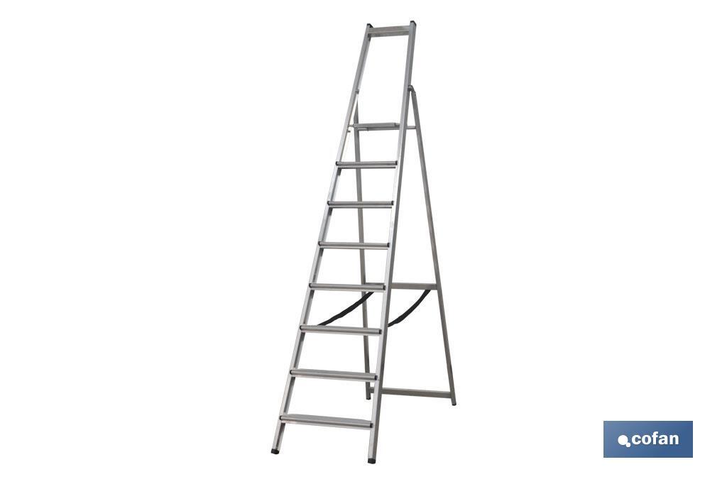 ESCALERA ALUMINIO SOLDADA 9 PELDAÑOS - REFORZADA