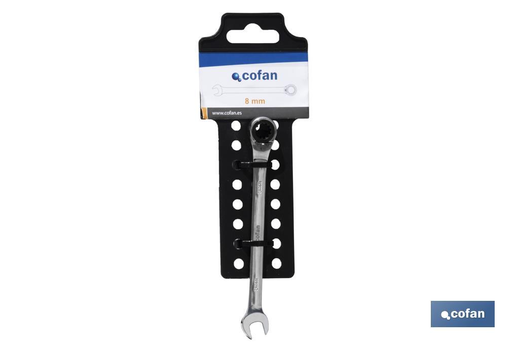 LLAVE COMBINADA CARRACA REVERS. 8MM