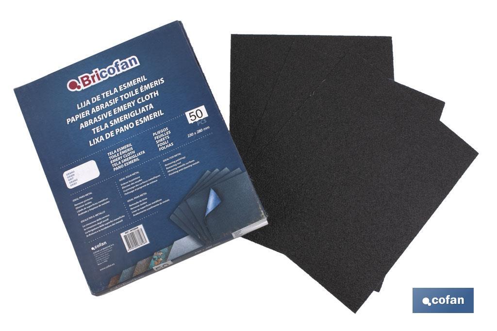 PLIEGO TELA ESMERIL METAL G.80 (230X280) Venta unitaria