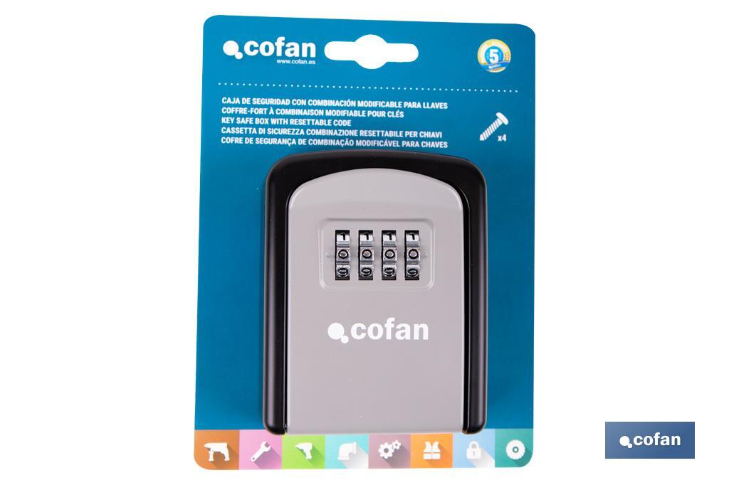 CAJA DE SEGURIDAD CON COMBINACIÓN MODIFICABLE PARA LLAVES