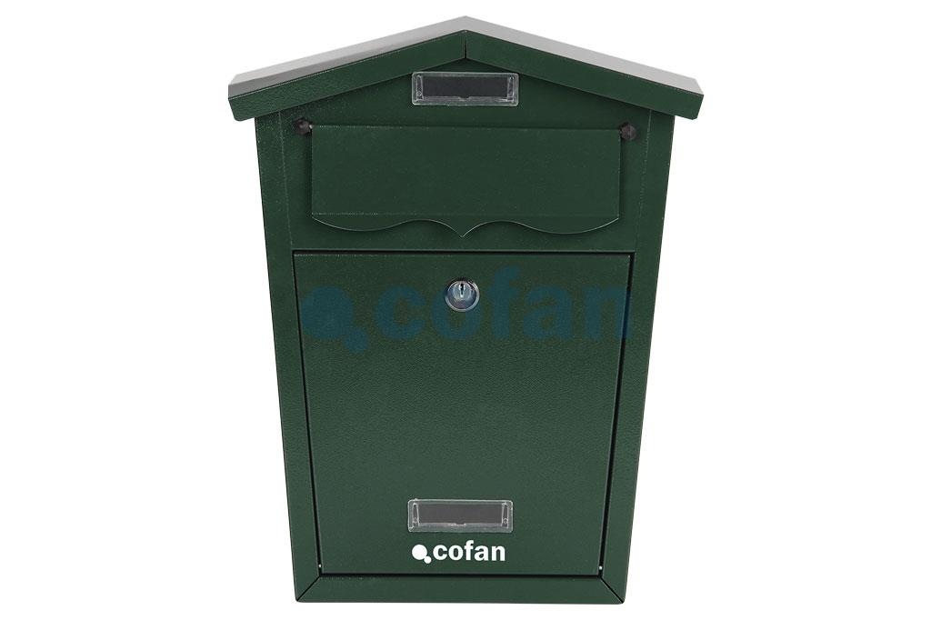 BUZÓN CORREO EXTERIOR VERDE MODELO LETTER 320x215x85mm