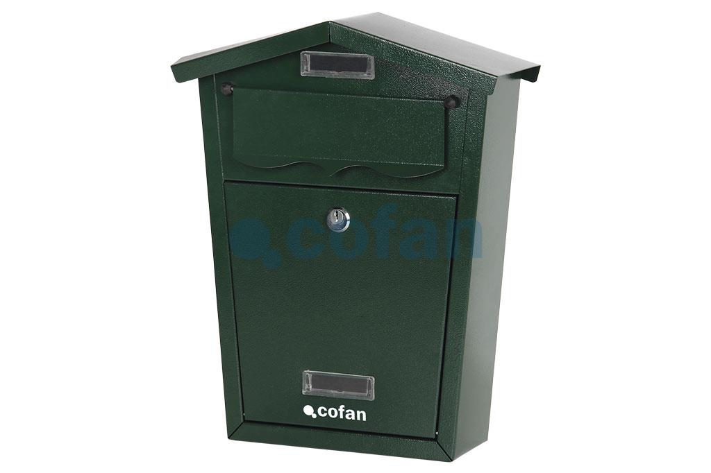 BUZÓN CORREO EXTERIOR VERDE MODELO LETTER 320x215x85mm
