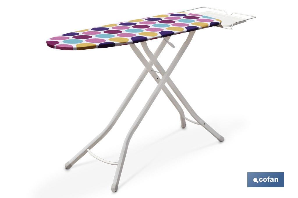 FUNDA ACOLCHADA PARA TABLA DE PLANCHAR 135X53 CIRCULOS