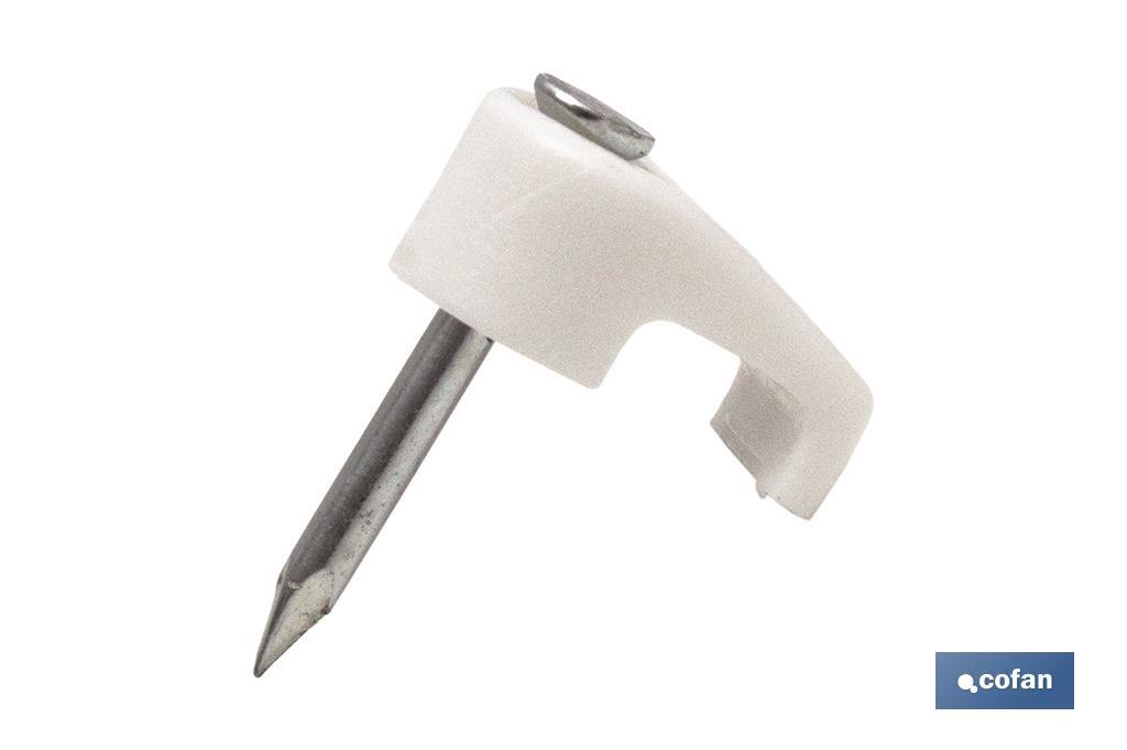 BL 8 UDS GRAPA PLÁSTICO PLANO 7,3X4,1MM