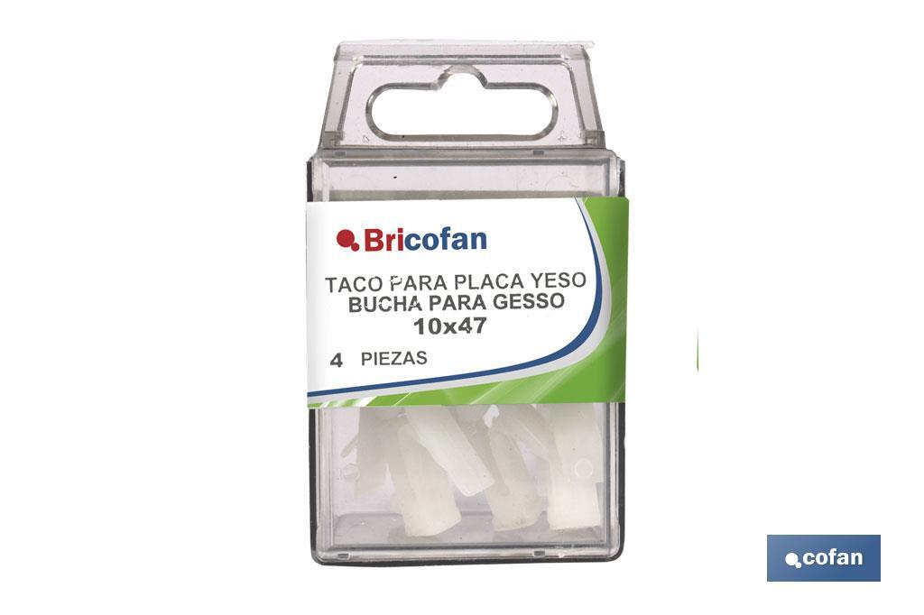 BLÍSTER DE 8 UDS. TACO PARA PLACA DE YESO 10 X 38 MM VENTA UNITARIA