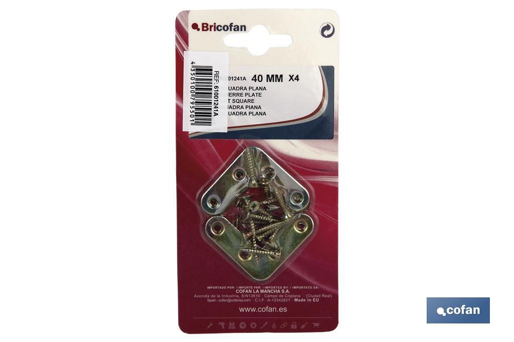 4 UDS ESCUADRA PLANA 60MM