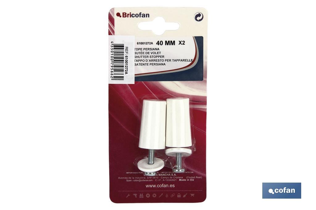 2 UDS TOPE PERSIANA 60MM BLANCO 2 UDS