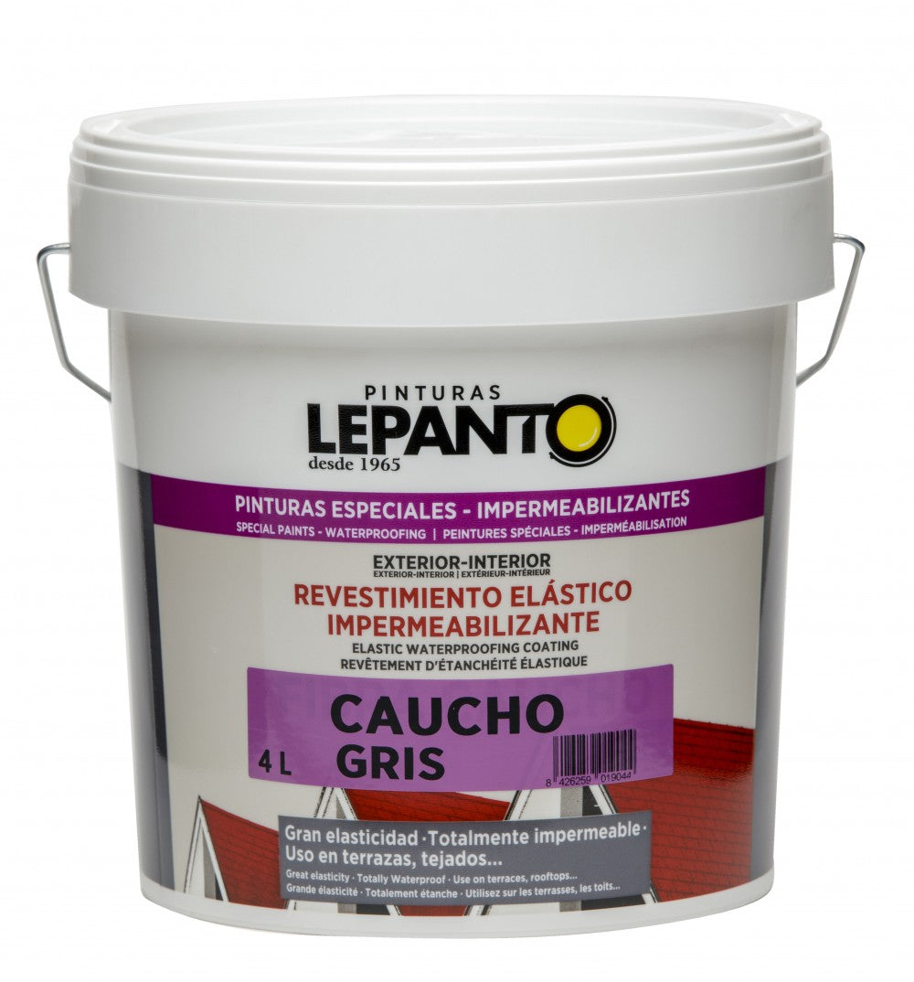 Pintura Caucho Exterior Gris 14L