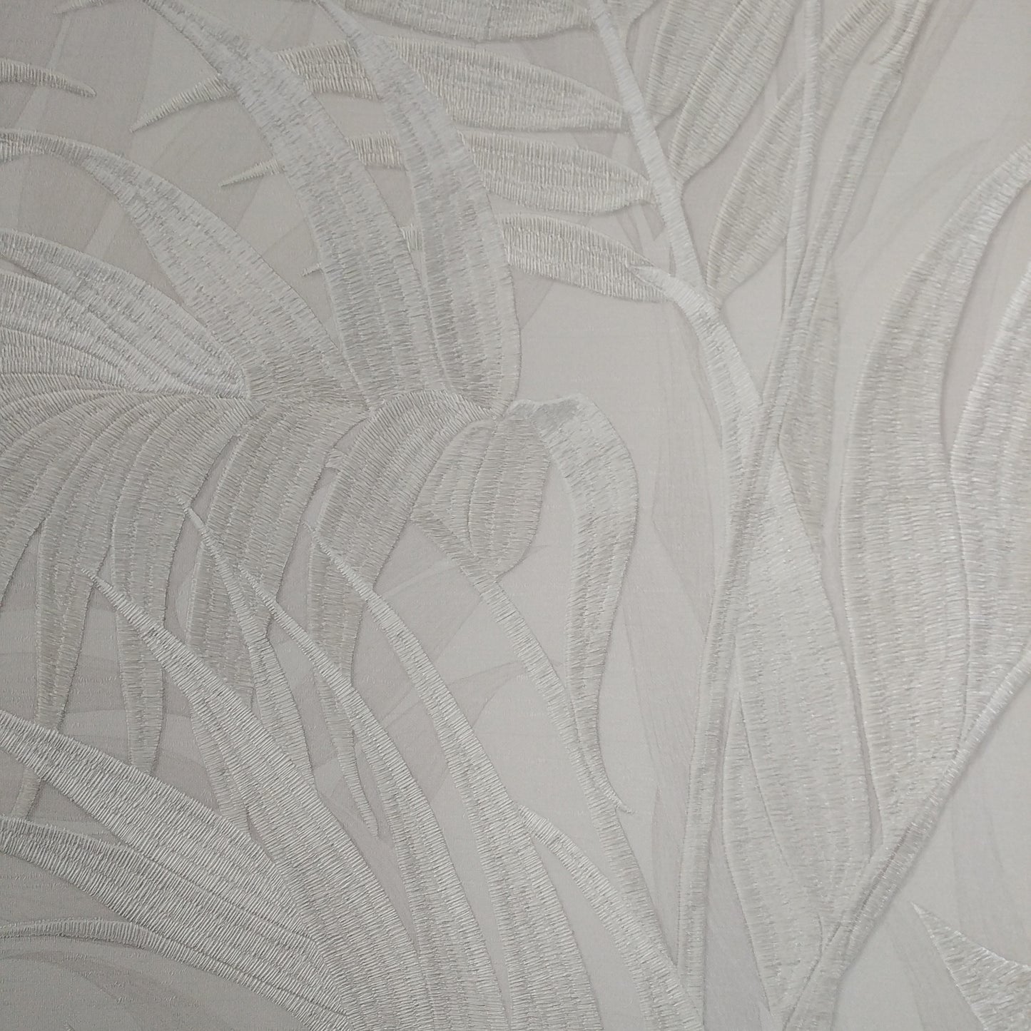 Light Silver Tropical Palm Wallpaper