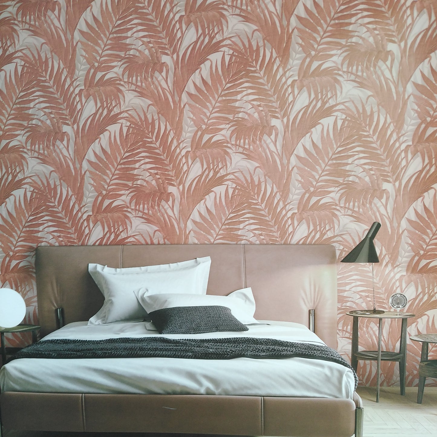 Tropical Palm Orange Wallpaper