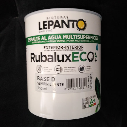 Esmalte al Agua Rubalux Eco Semibrillante Base D 0.75L