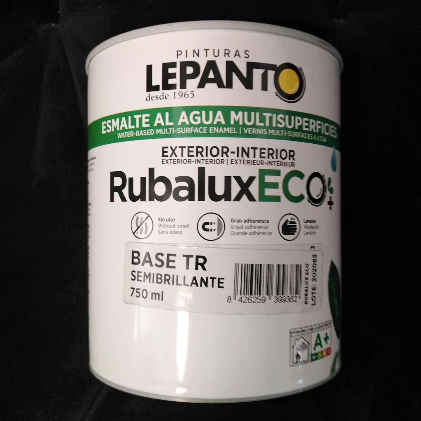 Esmalte al Agua Rubalux Eco Semibrillante Base TR 0.75L