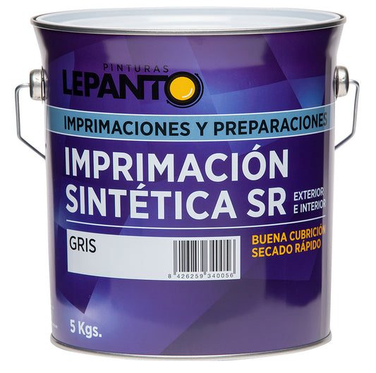 Imprimacion Sintetica Antioxidante SR Exterior e Interior Gris 5kg