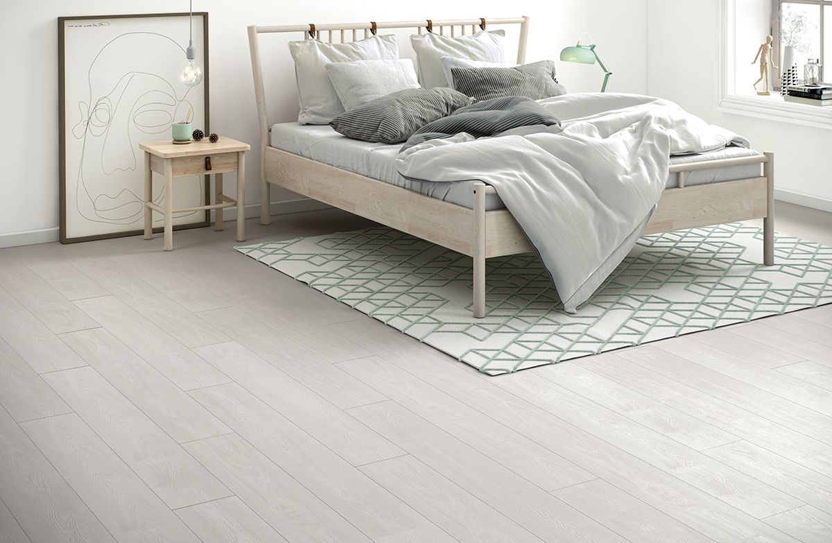 Suelo Laminado FINfloor Durable AC6 Roble Kalmar Blanco