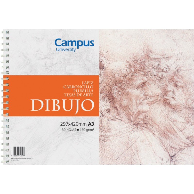 Bloc Dibujo Campus A3 160G 30H - Pinturas y Tarimas Ideas