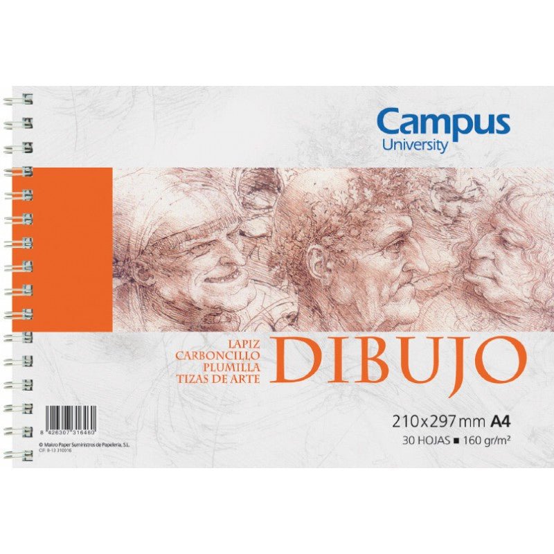 Bloc Dibujo Campus A4 160G 30H - Pinturas y Tarimas Ideas