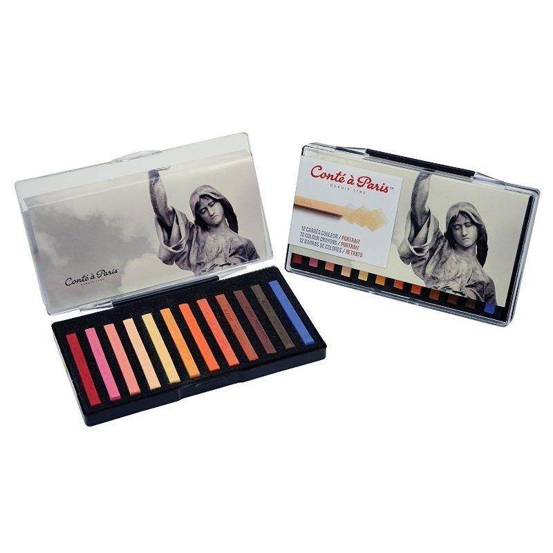 Caja Carres de Dibujo Conte a Paris 12 Colores Surtidos de Retrato - Pinturas y Tarimas Ideas